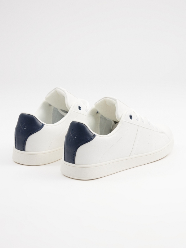 Classic casual sneaker white 45º back view
