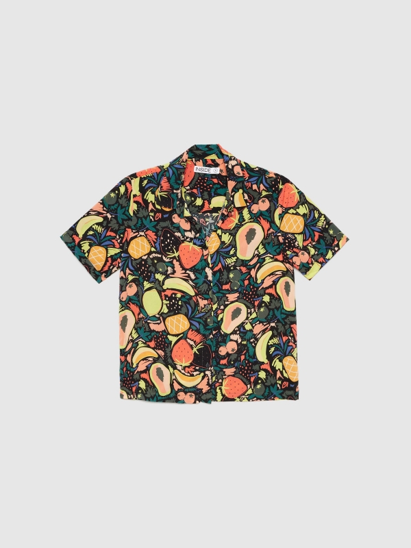  Camisa de fruta multicolorido