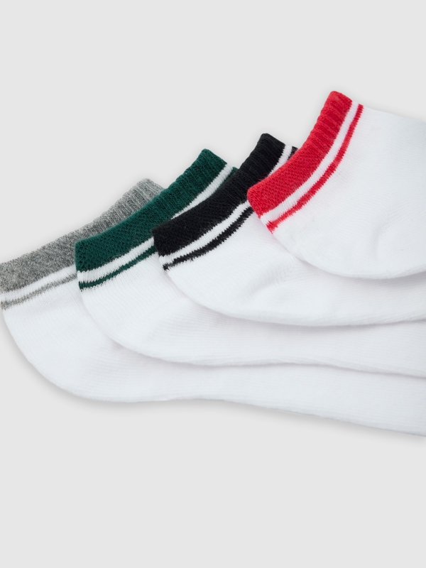 Ankle socks 4 pack multicolor middle back view