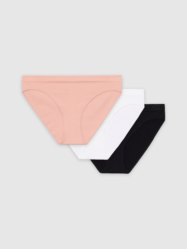 Pack 3 classic rib knickers multicolor