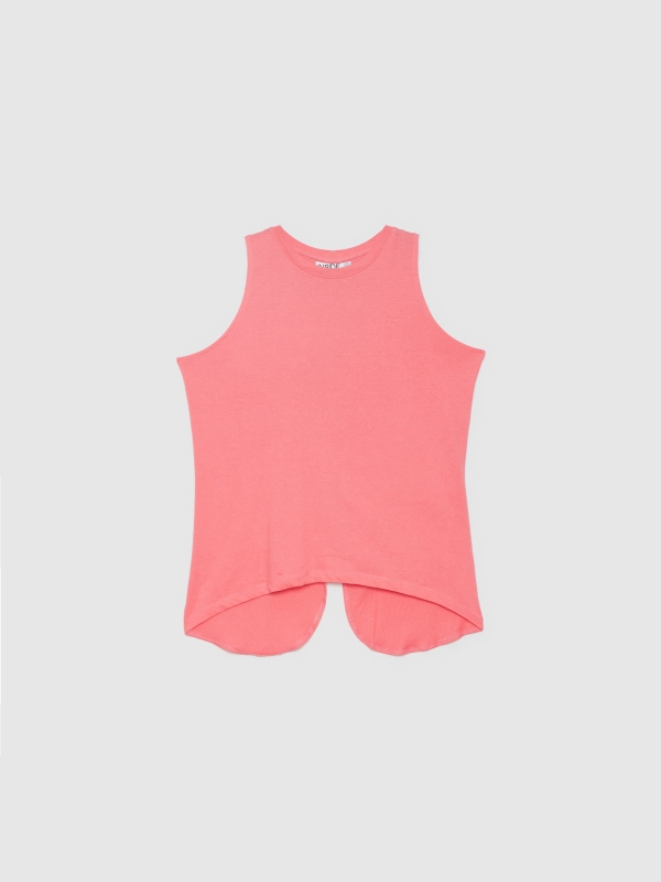  Camiseta abertura nas costas rosa