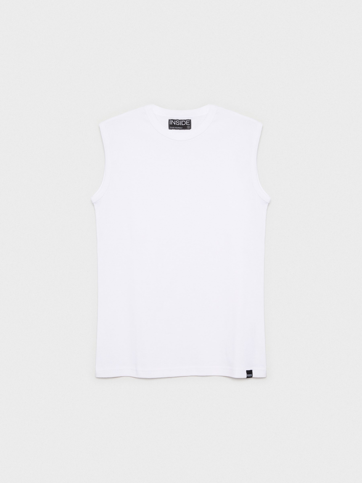  Basic sleeveless t-shirt white