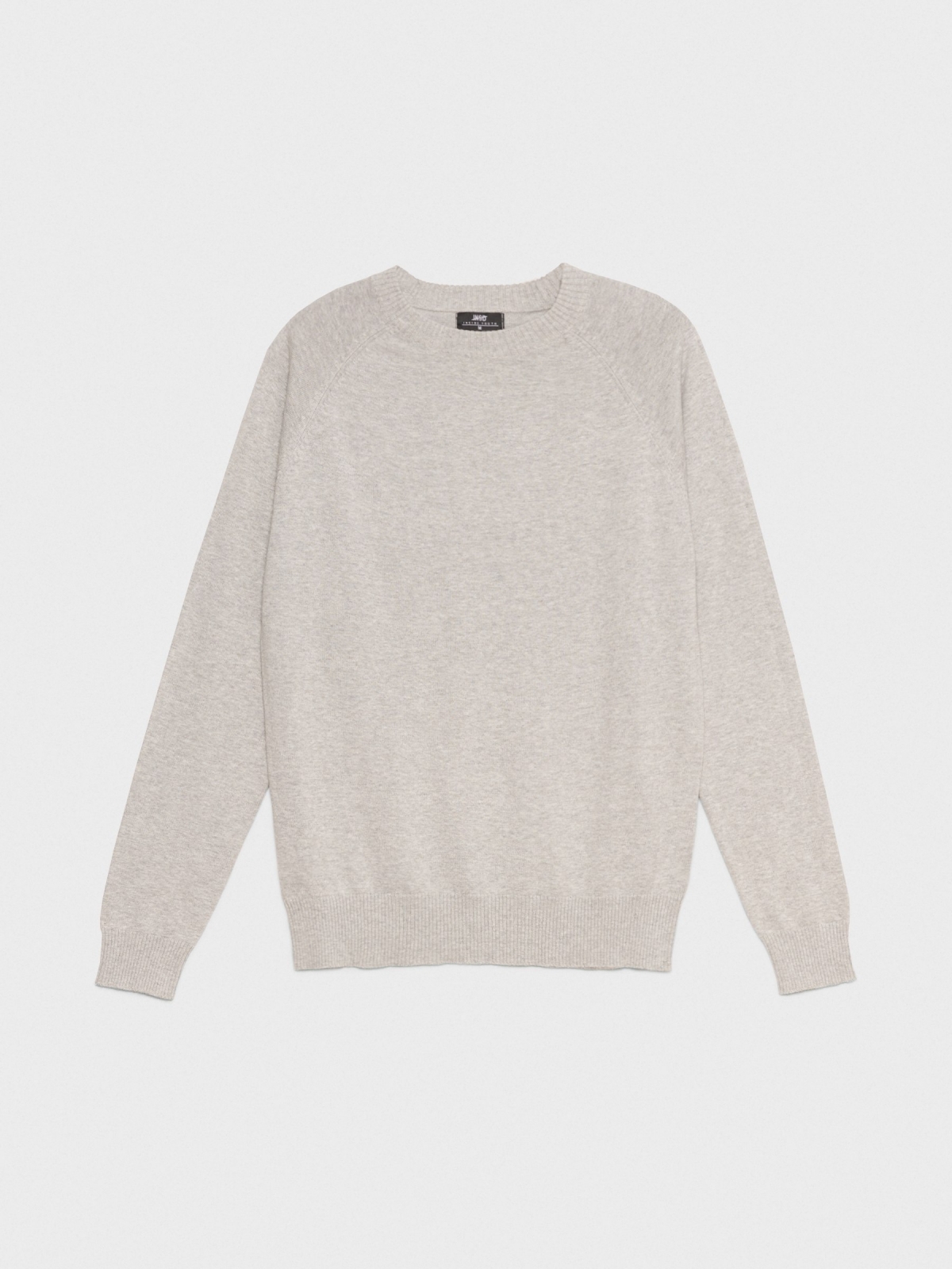  Plain sweater round neck light grey