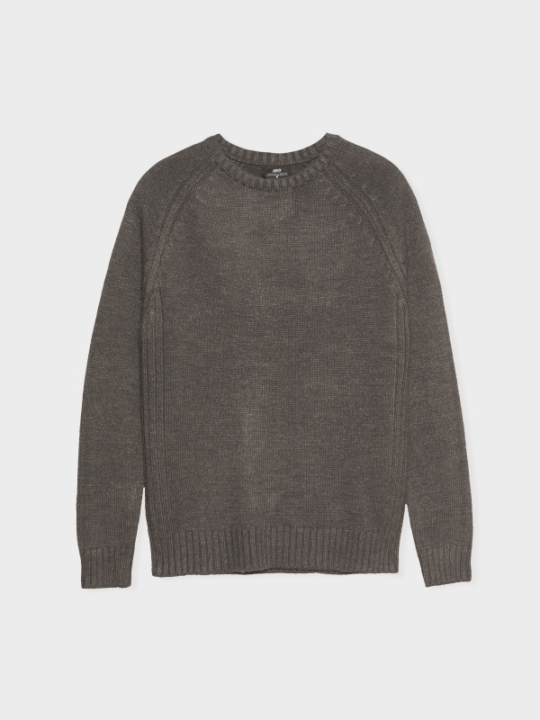  Basic knitted sweater dark grey
