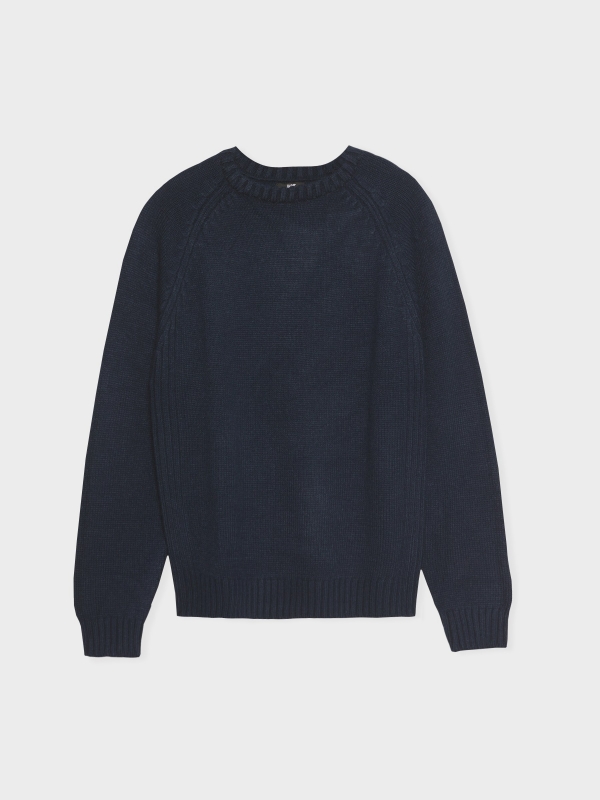  Basic knitted sweater navy