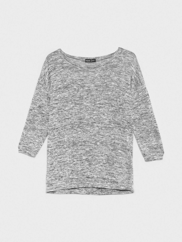  Camiseta jaspeado en colores gris melange