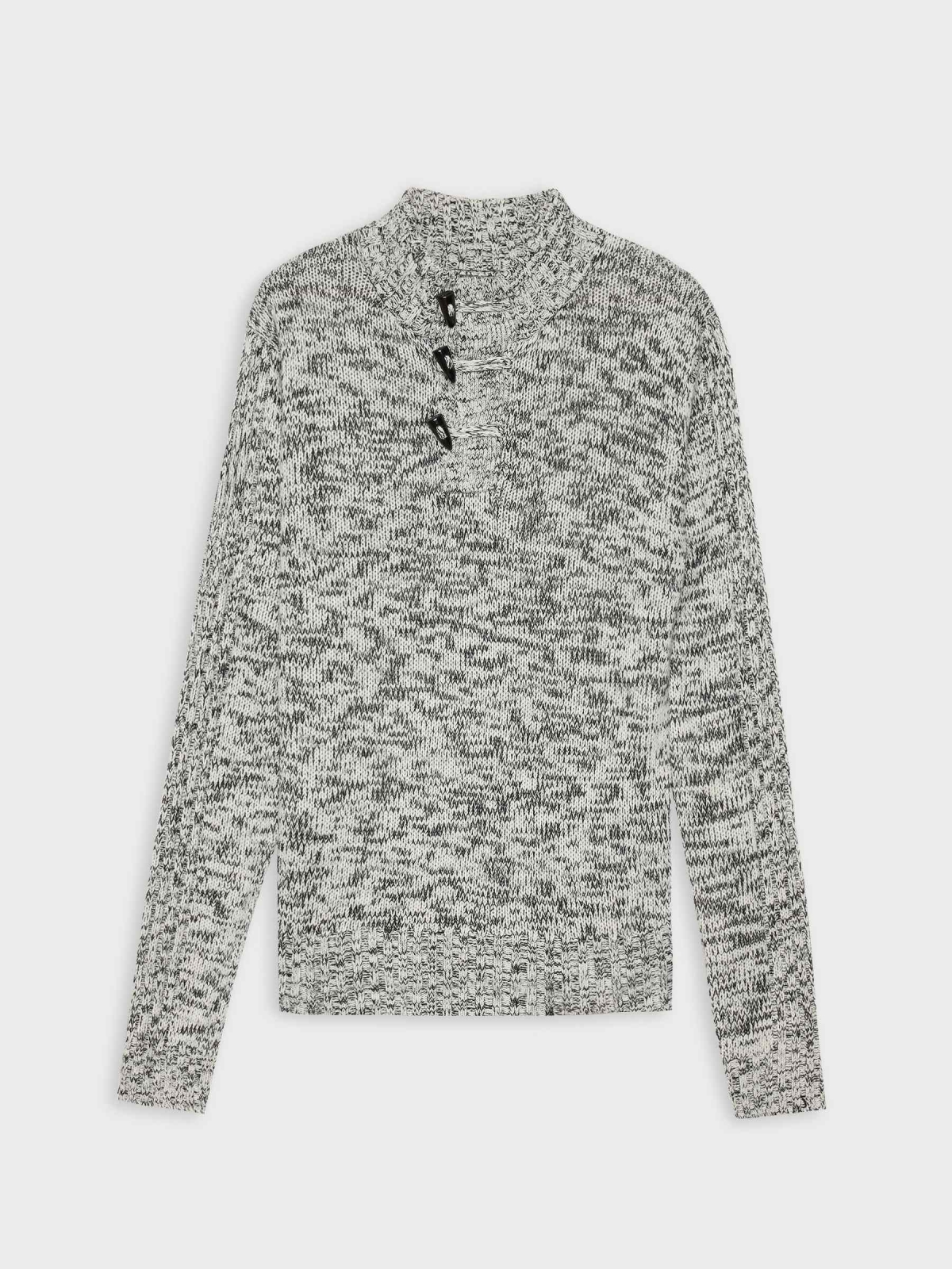  Fleece turtleneck sweater grey