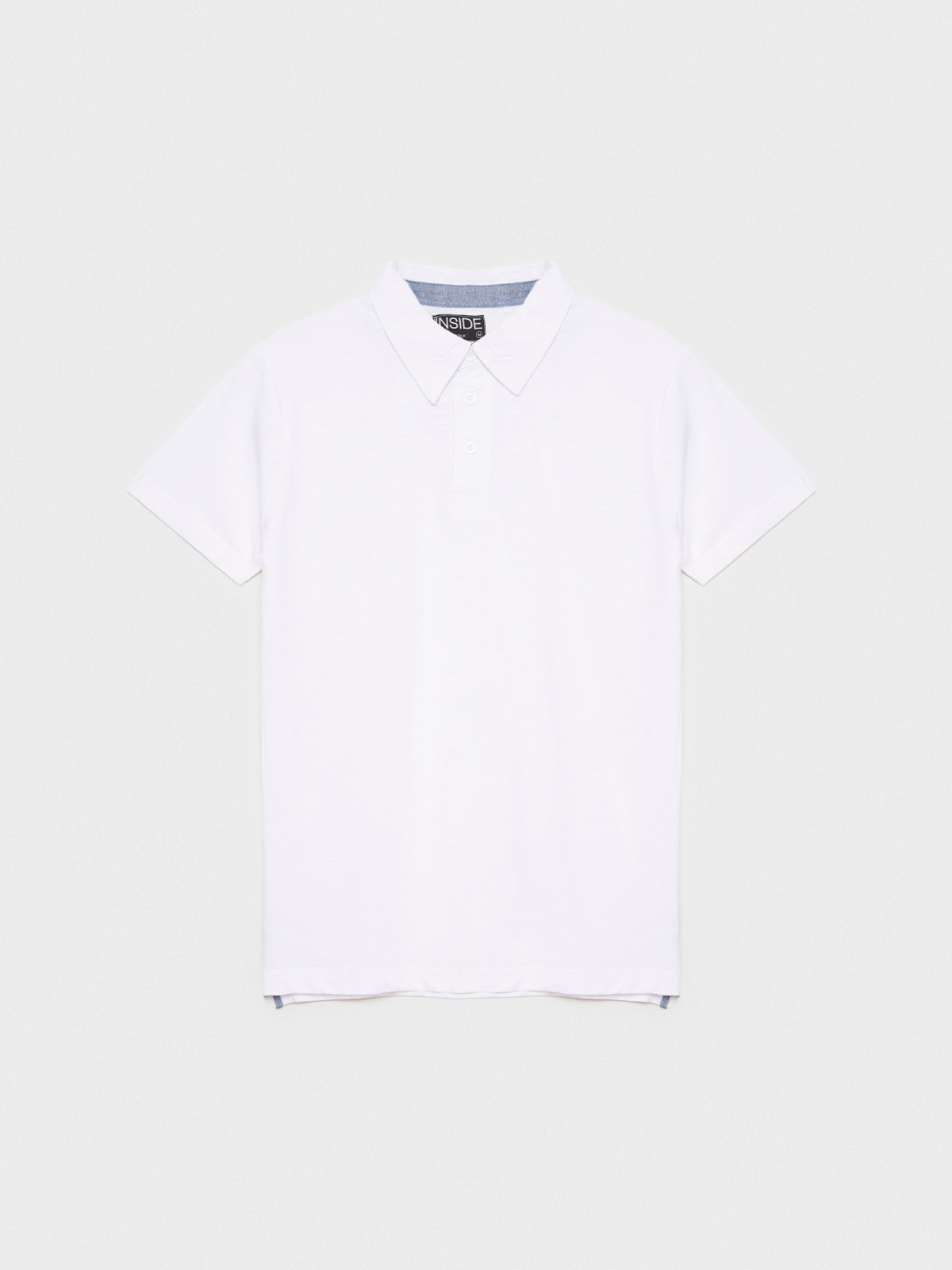  Basic polo shirt classic collar white