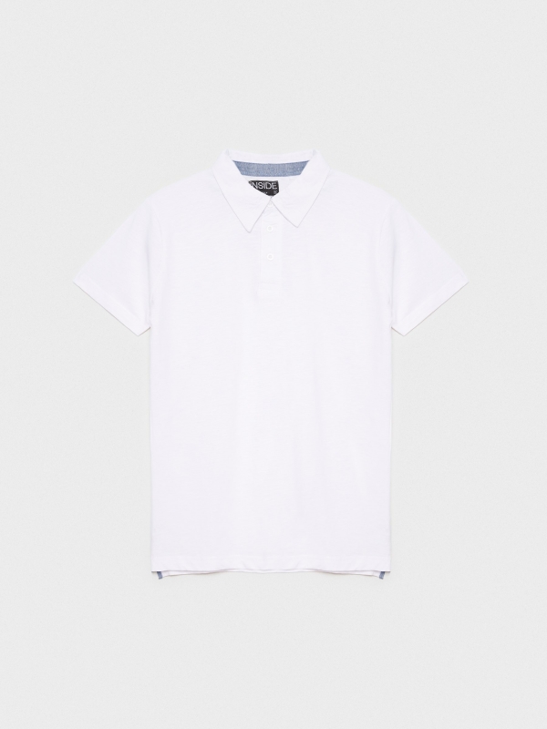  Basic polo shirt classic collar white
