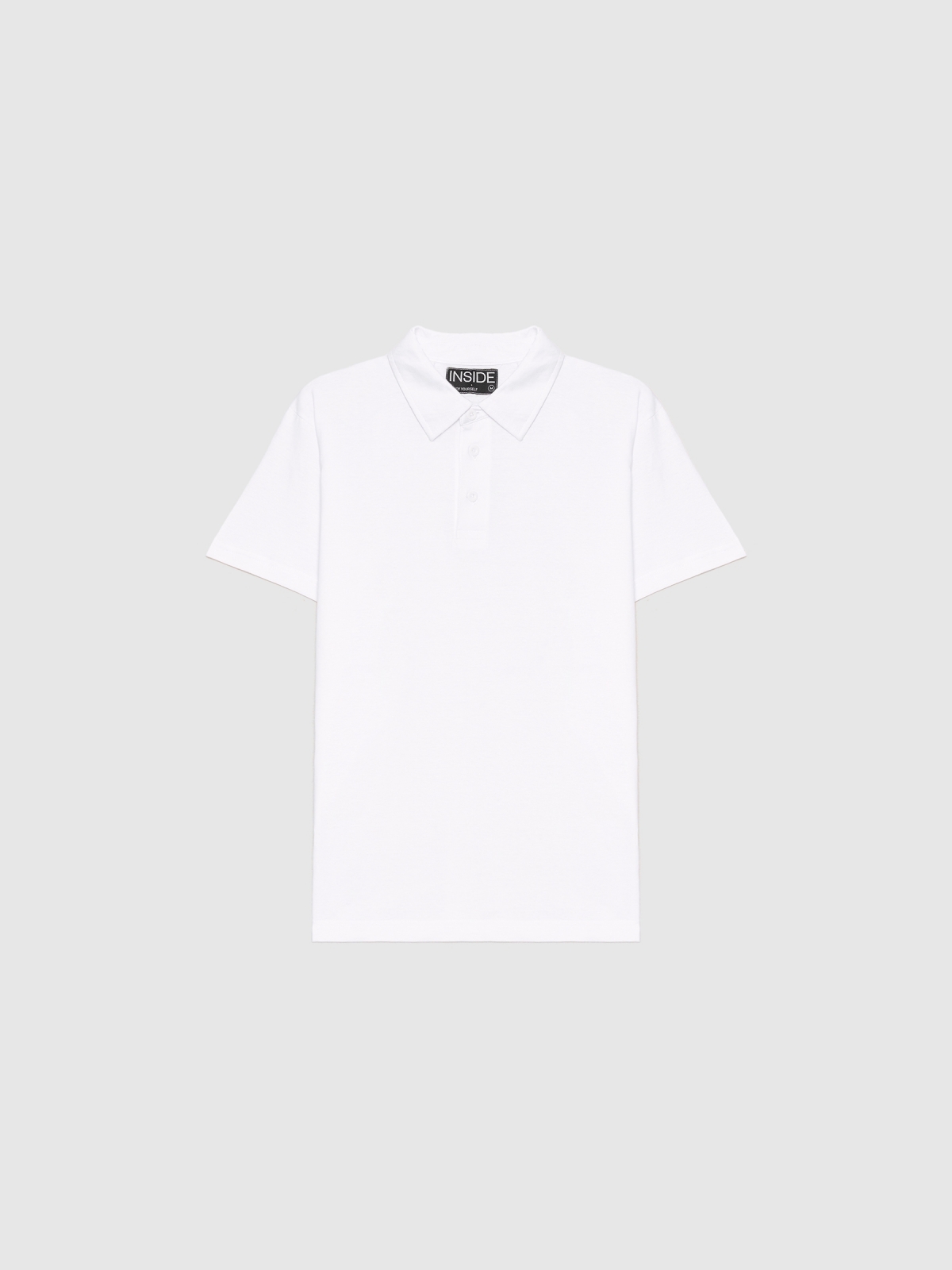  Basic short-sleeved polo shirt white