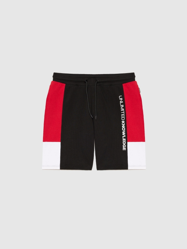  Jogger shorts red stripe black