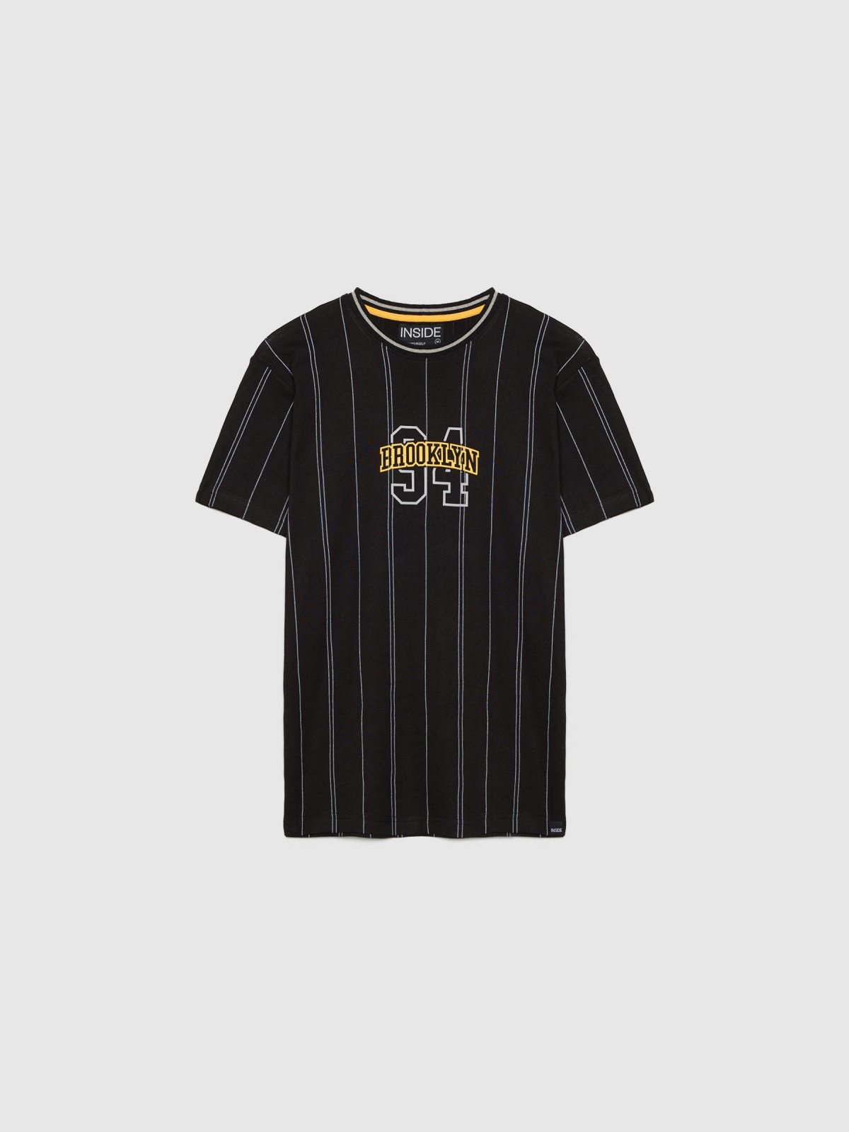  T-shirt de basebol preto