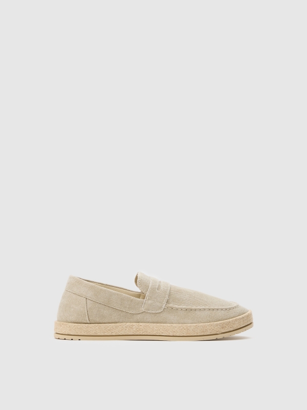 Canvas moccasin sand