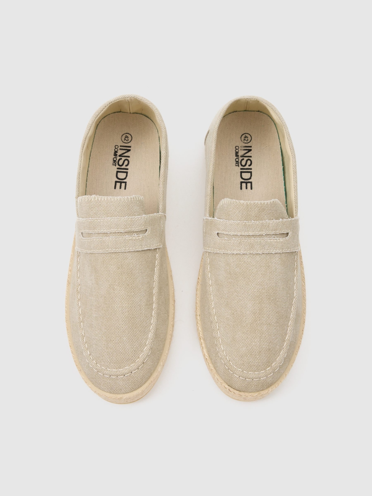 Canvas moccasin sand zenithal view