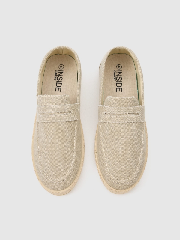 Canvas moccasin sand zenithal view