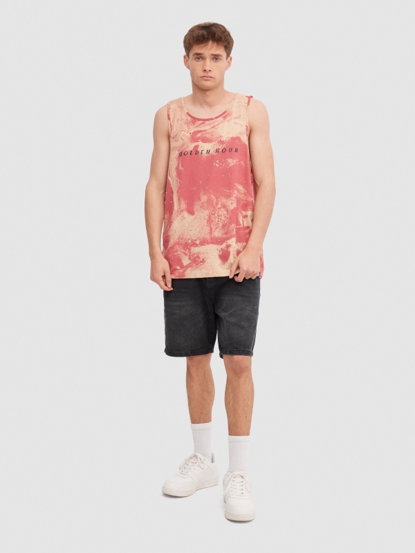 Marbled tank top sand front view