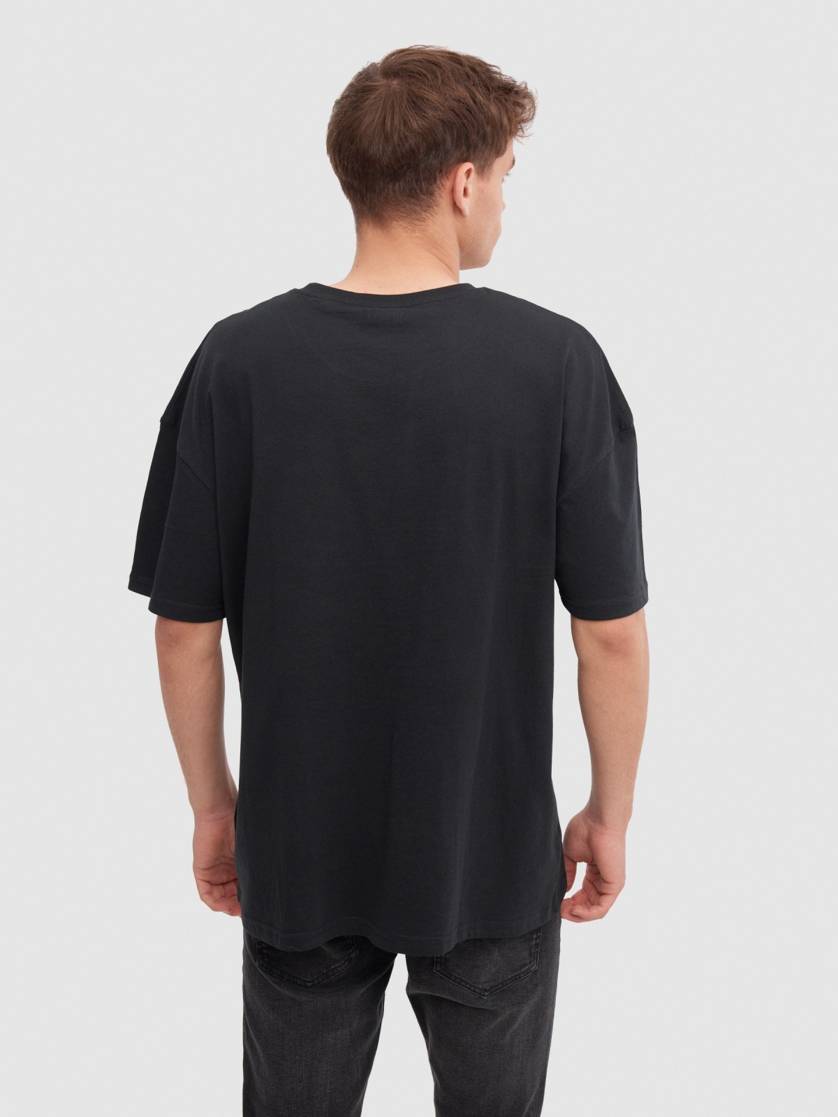 T-shirt Nirvana preto vista meia traseira