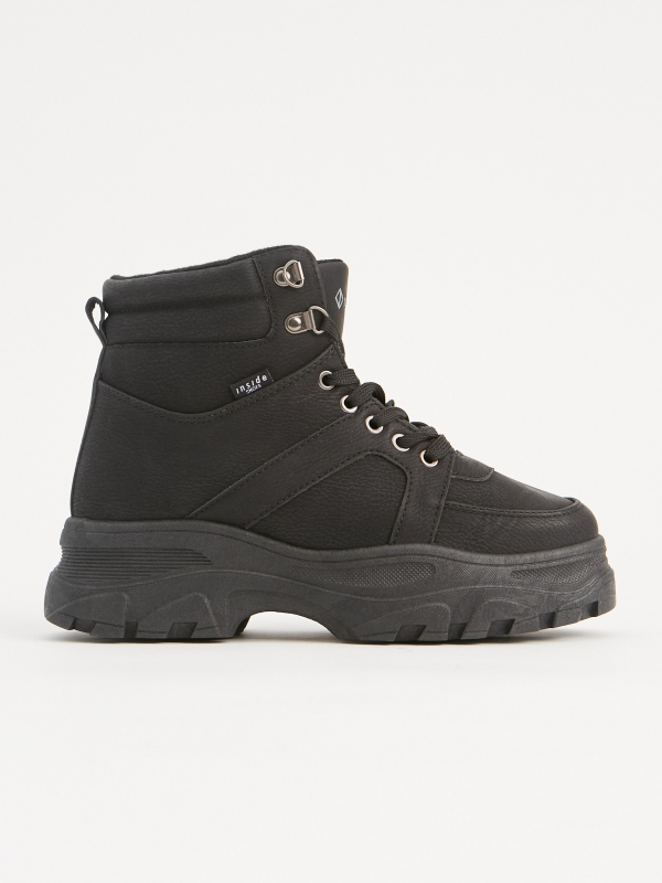 Botas de plataforma casual negro