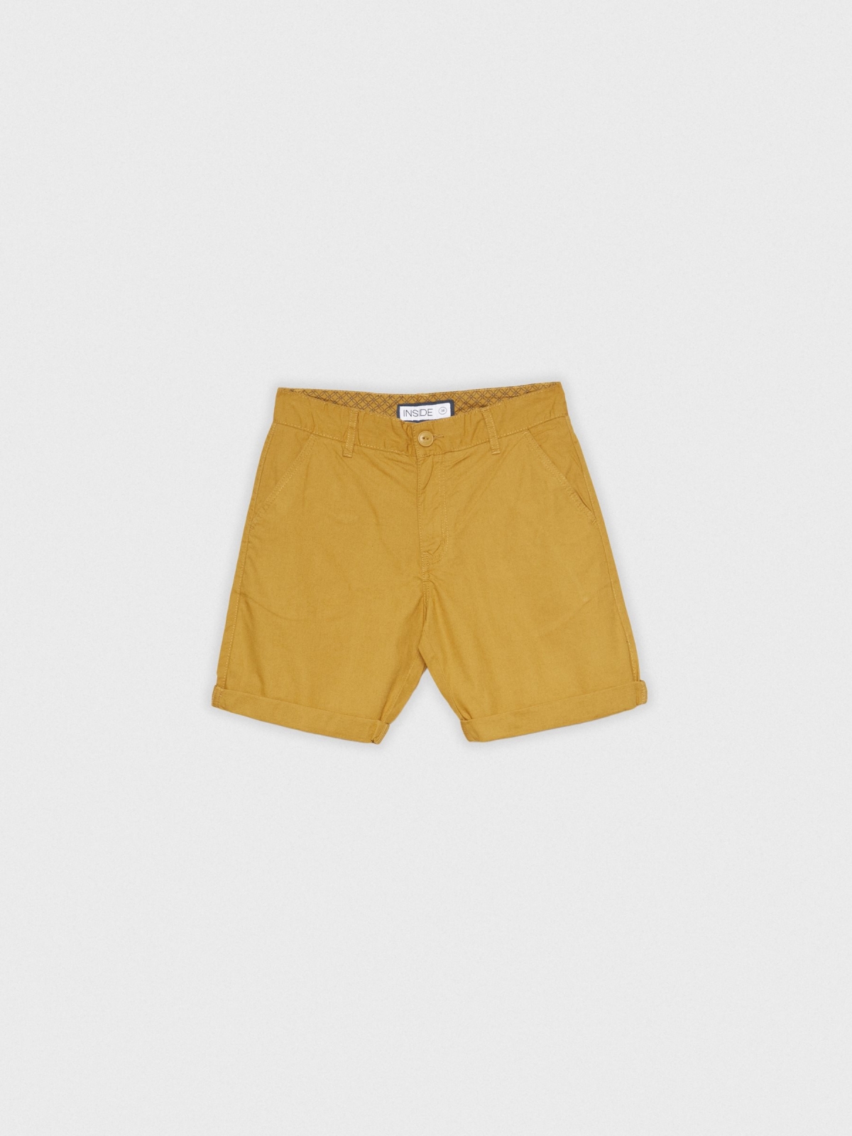  Poplin shorts mustard