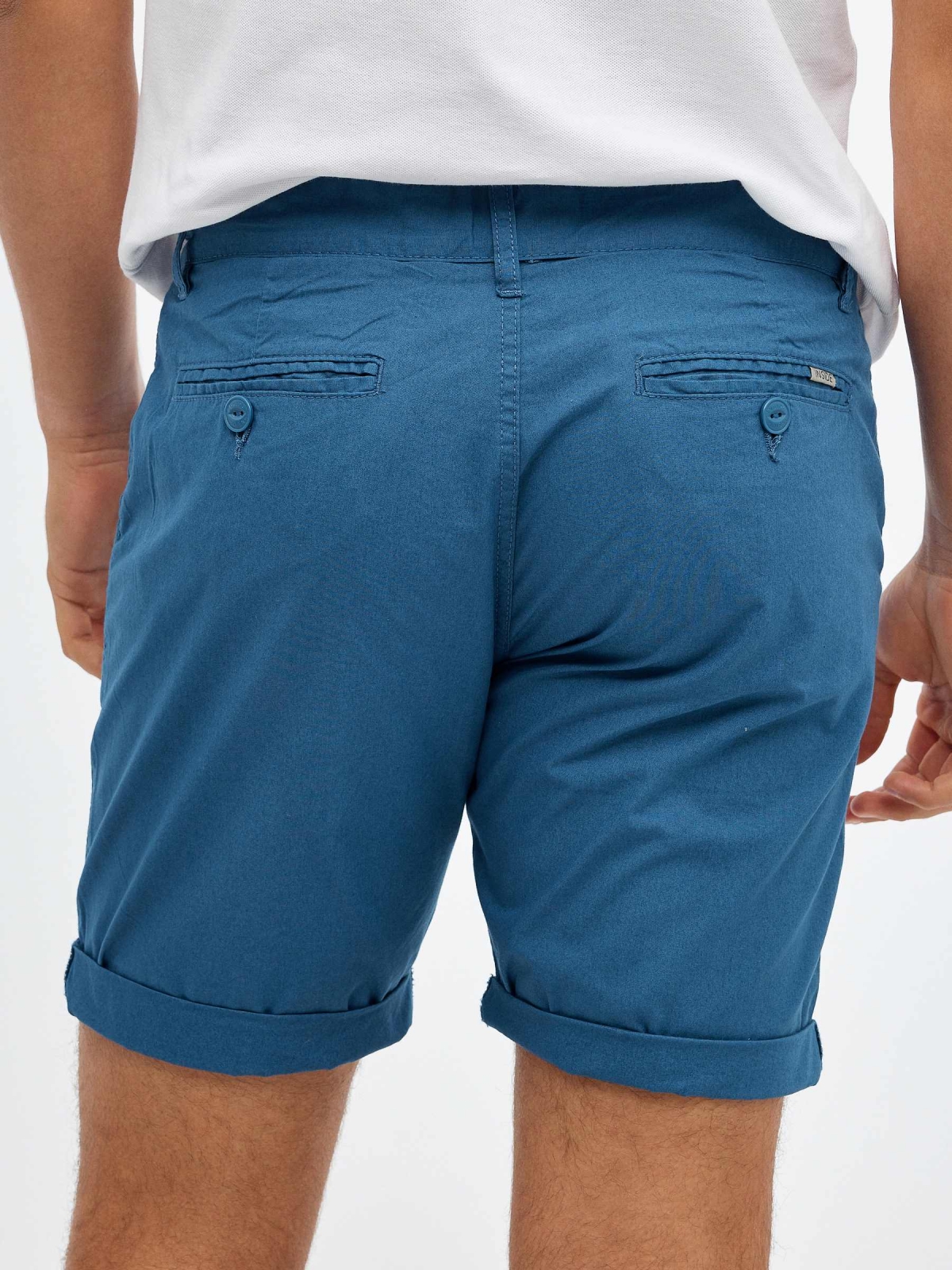 Poplin shorts blue detail view
