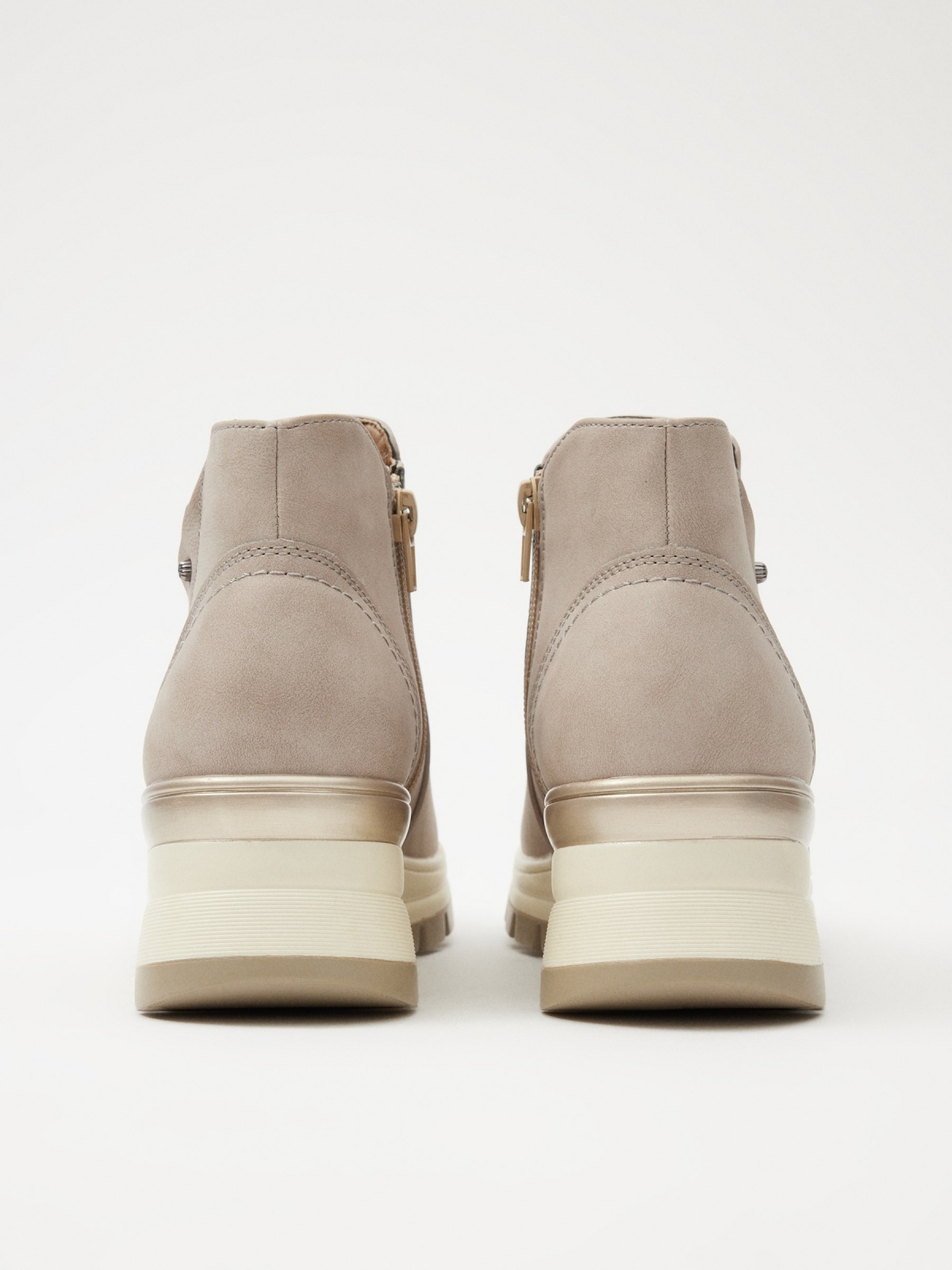 Sneaker boot style beige detail view