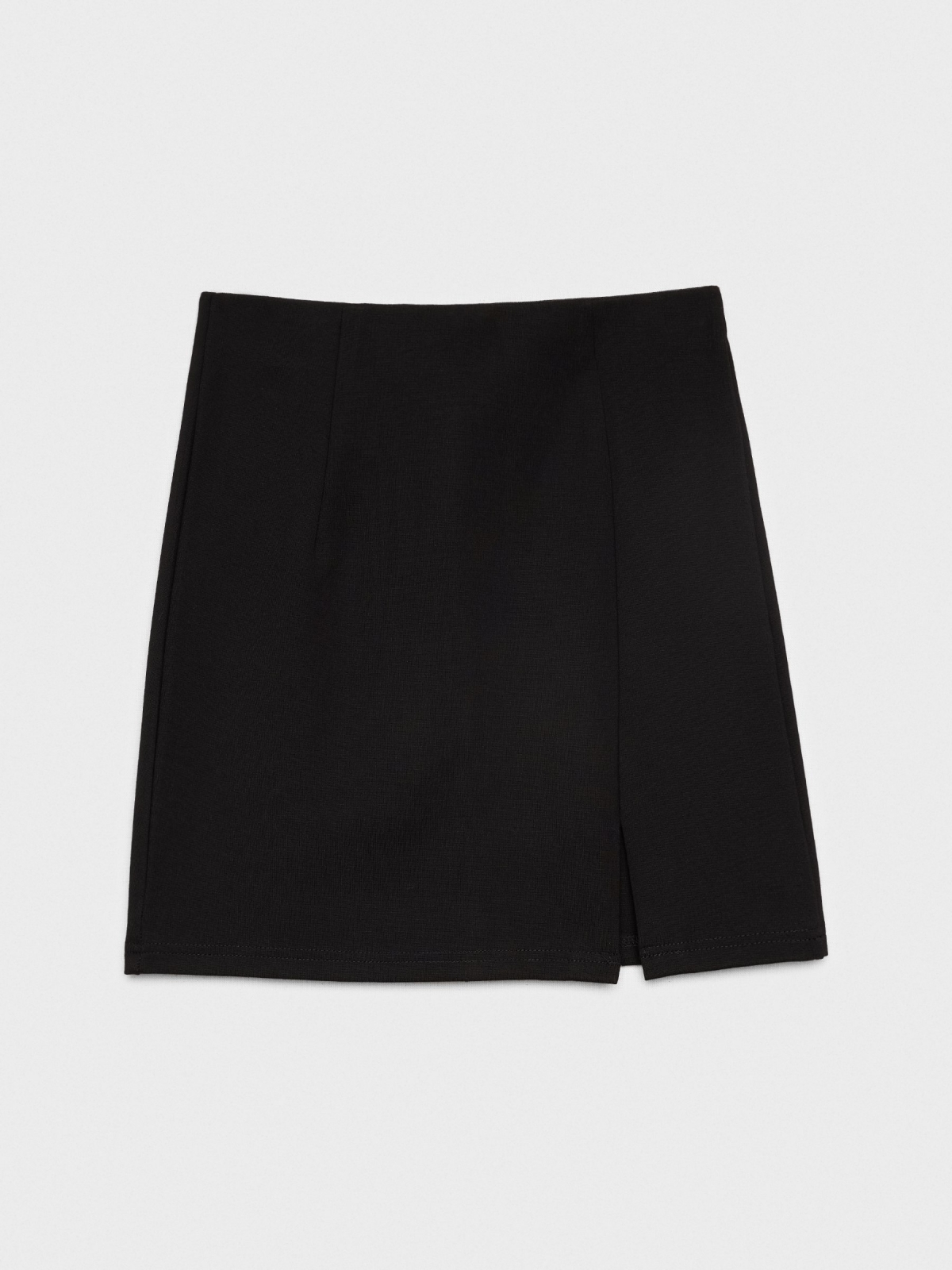 Basic skirt with opening black