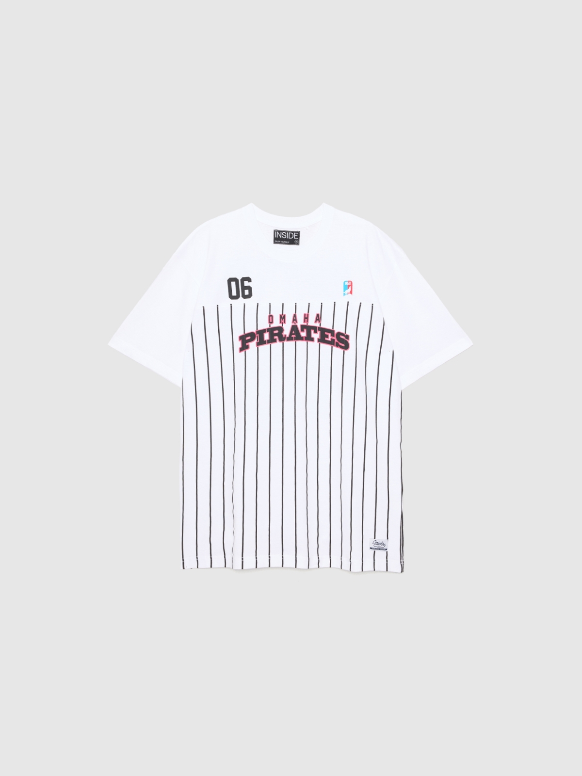  Sports striped T-shirt white