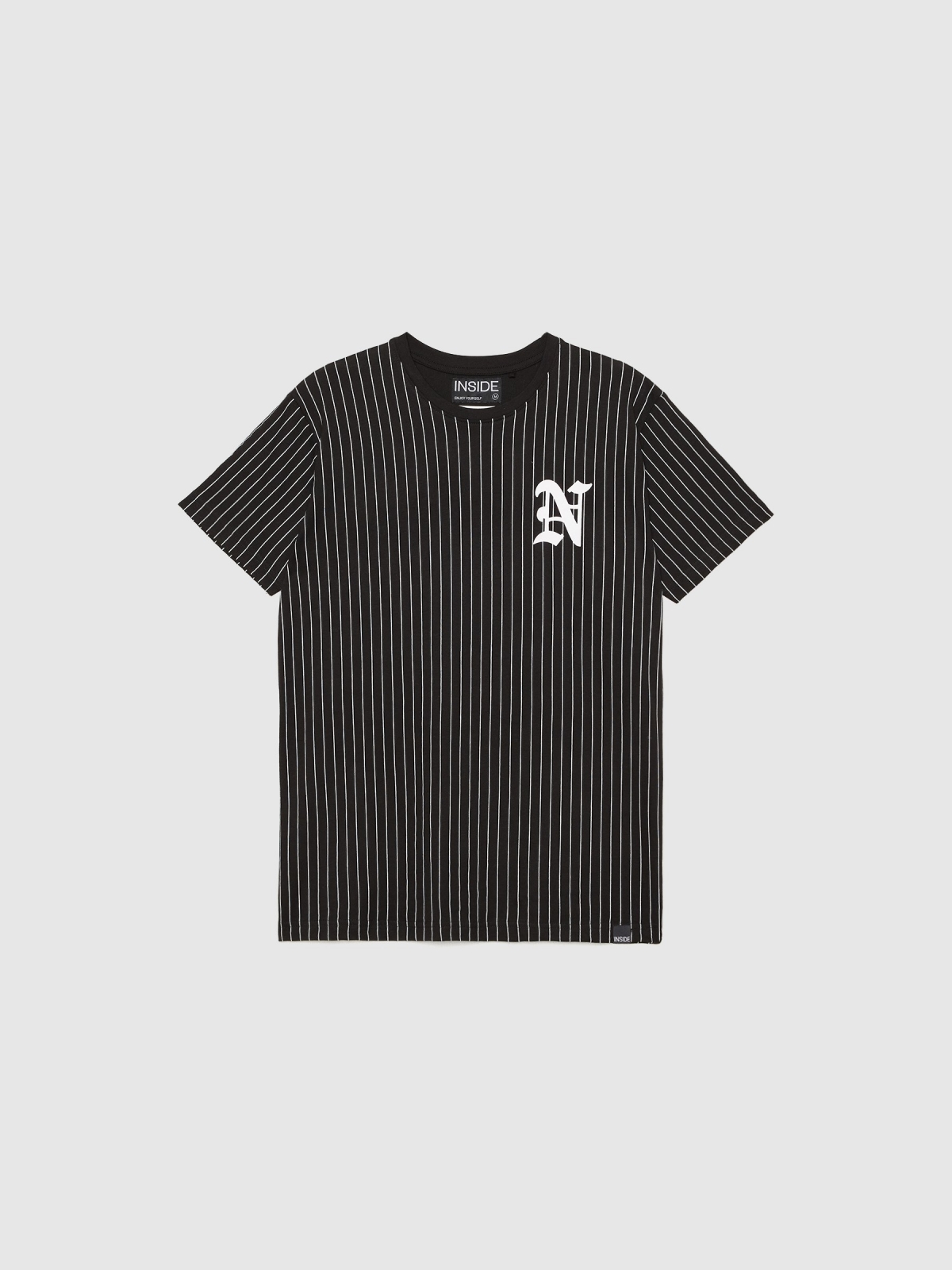  Camiseta rayas verticales negro