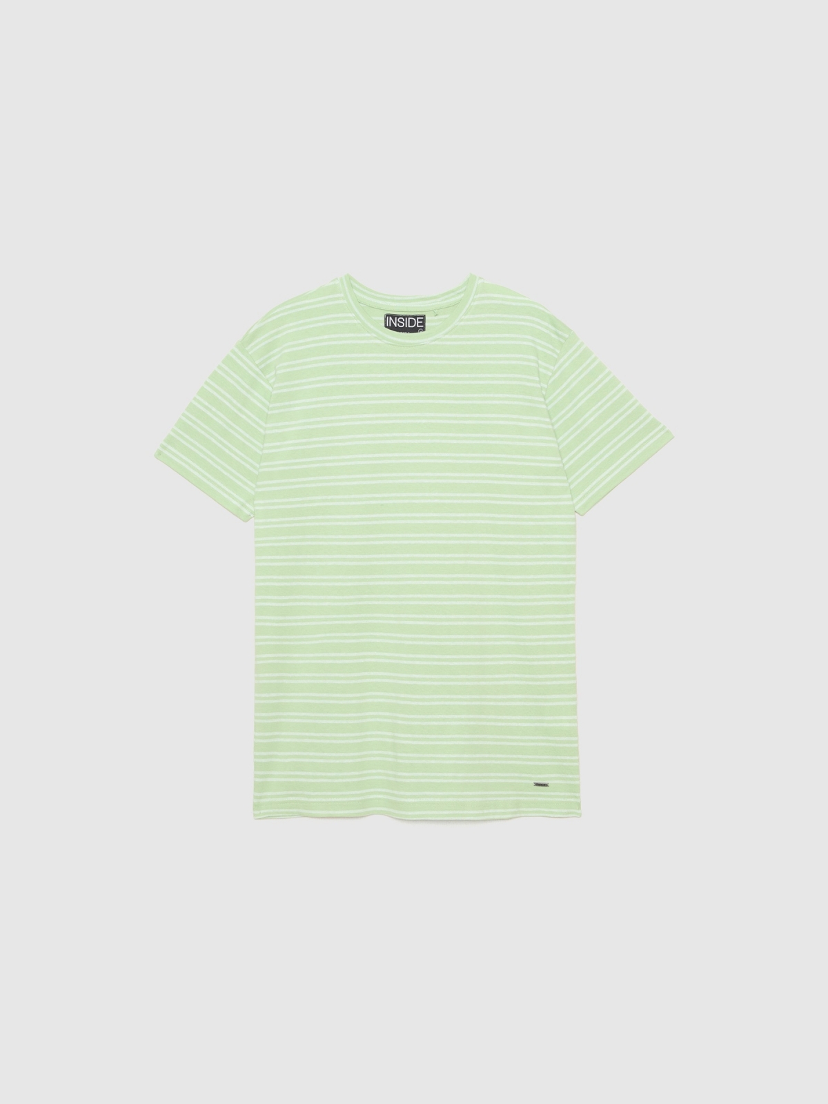  Textured striped T-shirt mint