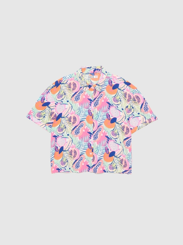  Camisa estampado tropical multicolor