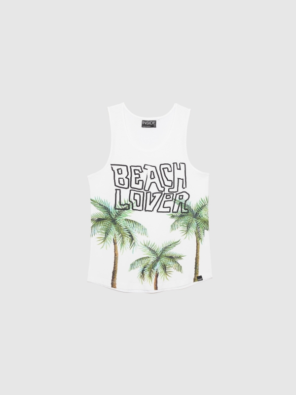  Camiseta tirantes Beach lover blanco