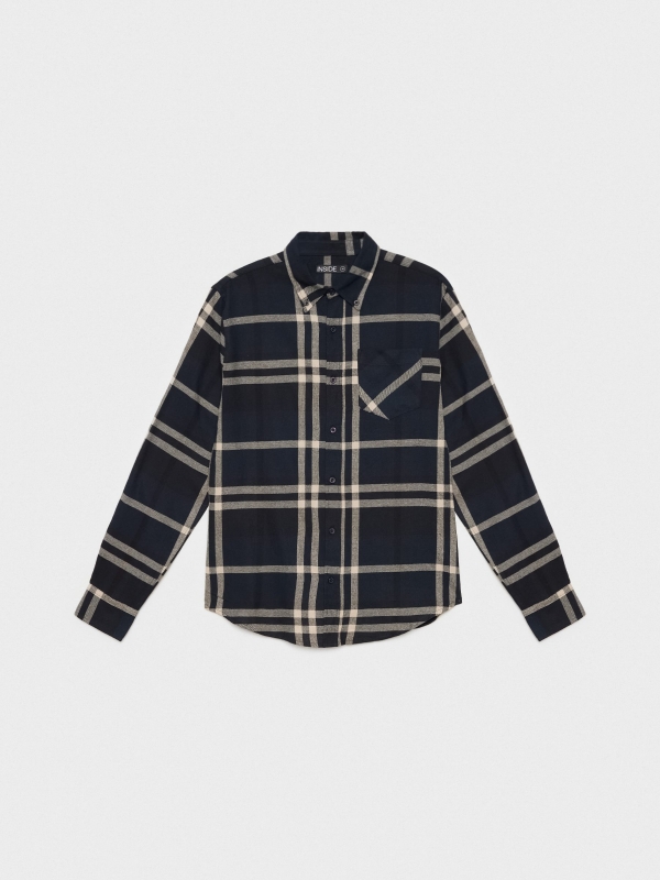  Checked flannel shirt blue