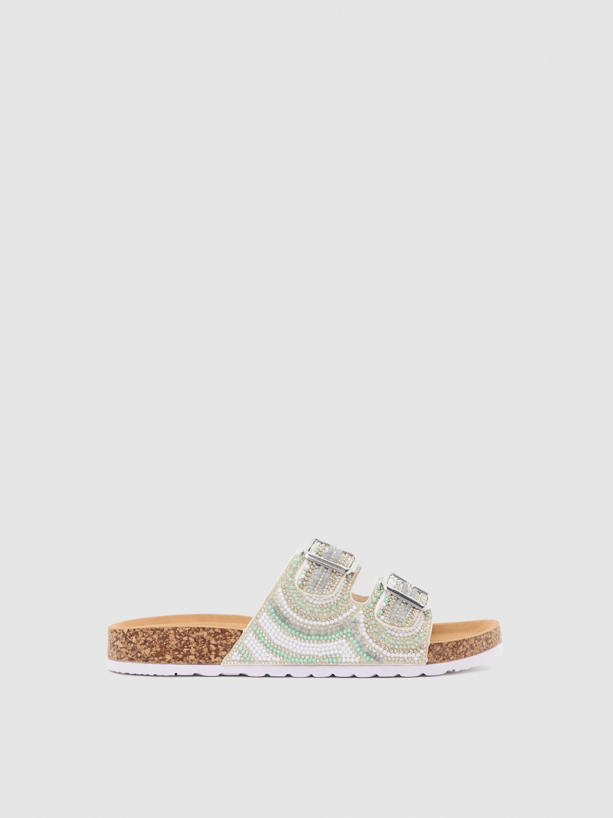 Two buckle sandal white
