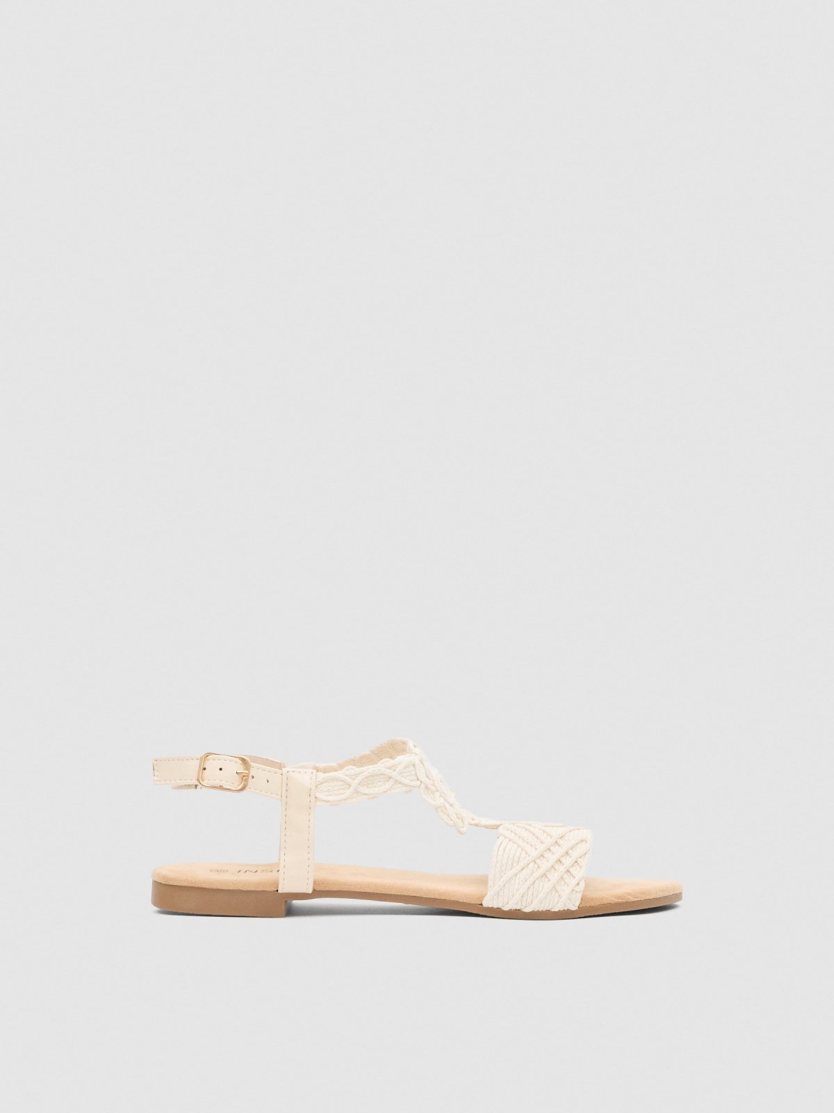 Macrame sandal off white