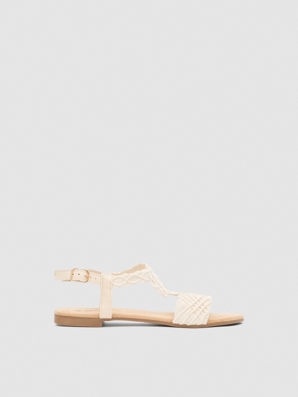 Macrame sandal off white