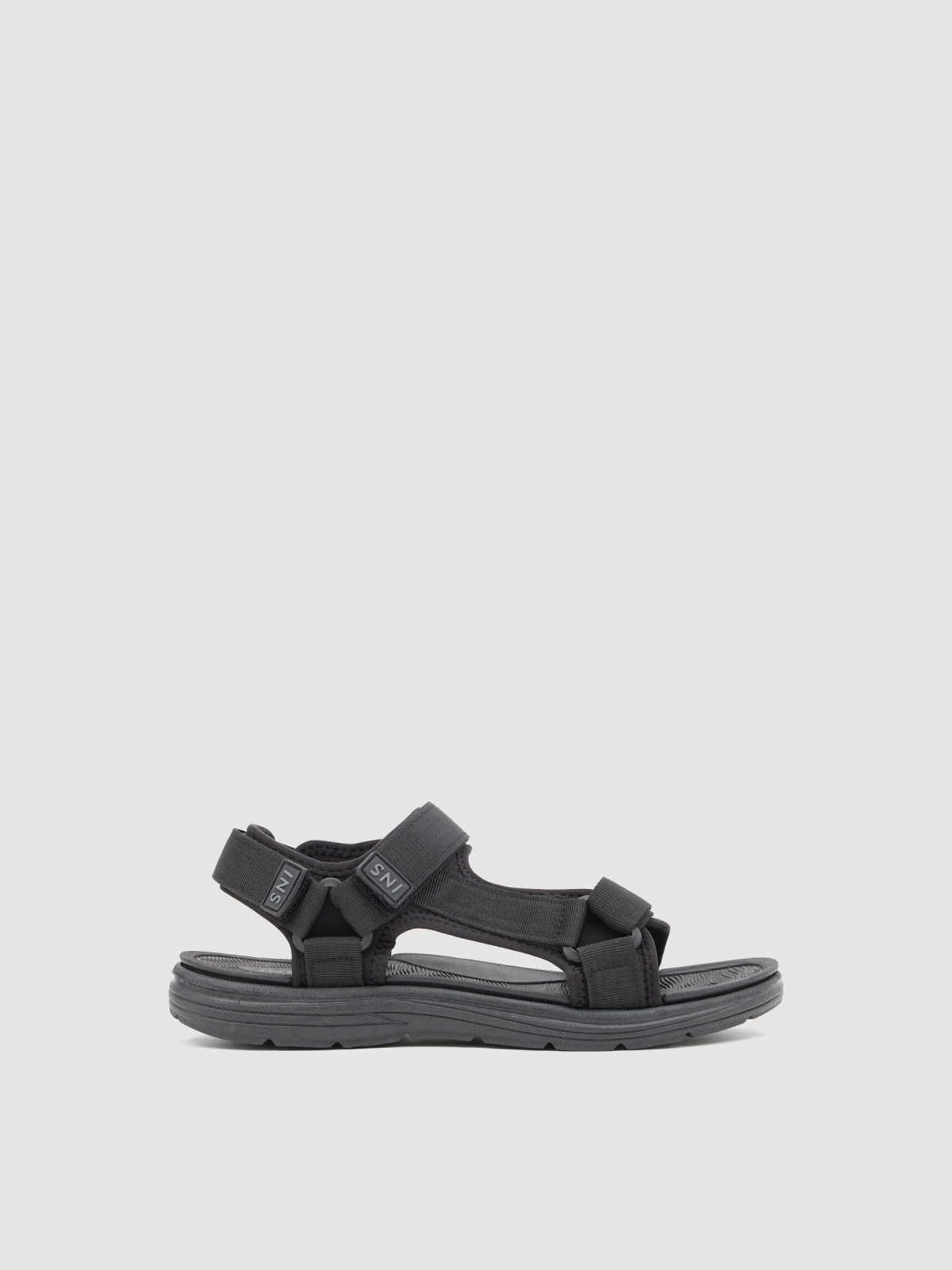 Black nylon sports sandal black