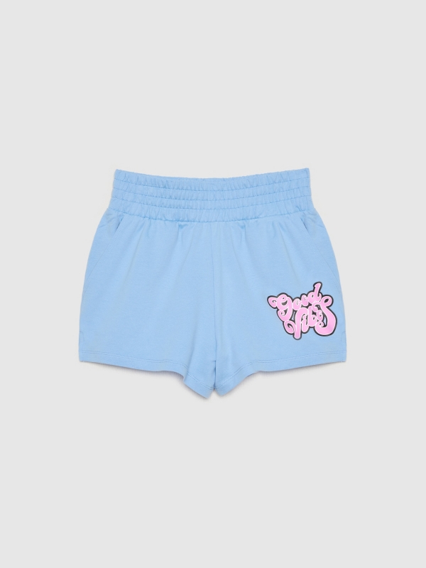  Good Vibes knitted shorts blue