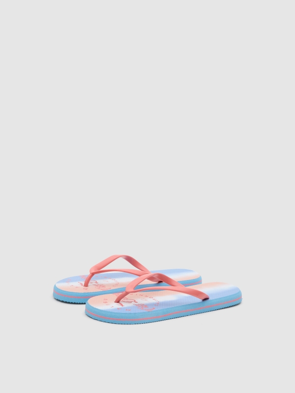 Malibu Flip Flops bubblegum pink 45º front view