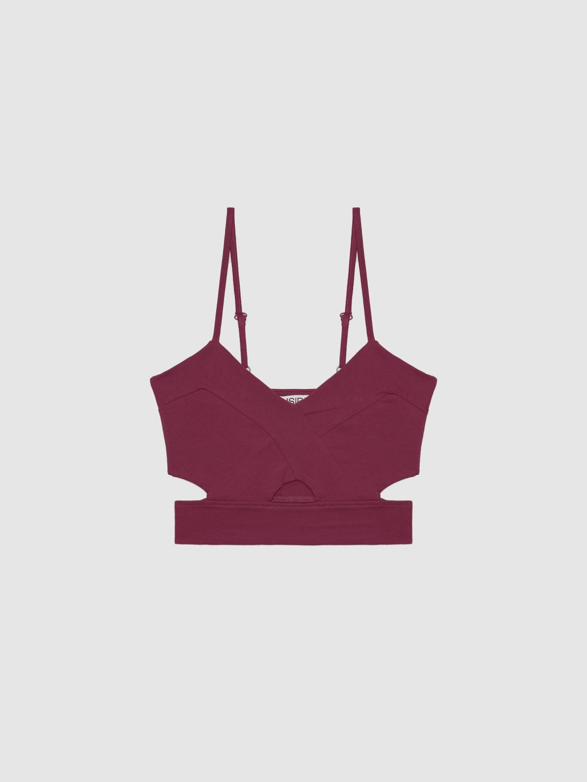  Top cropped cut out burgundy