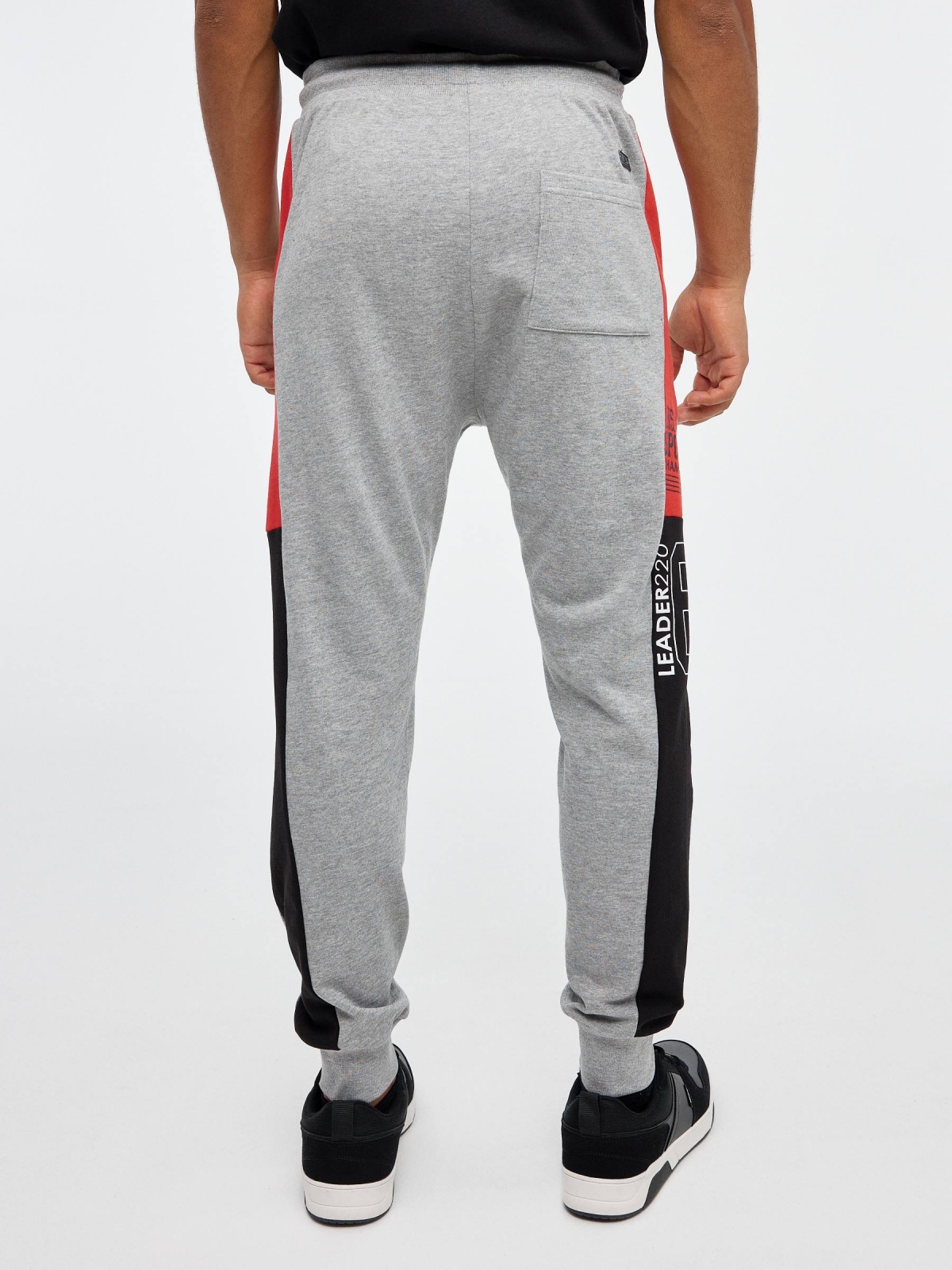 LEADER jogger pants medium grey vigore middle back view