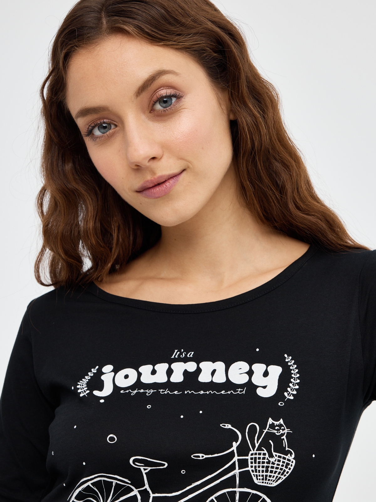 The Journey T-shirt black detail view