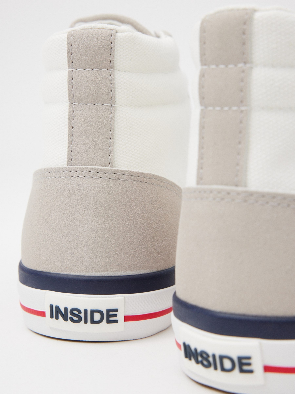 Canvas boot style sneaker detail view