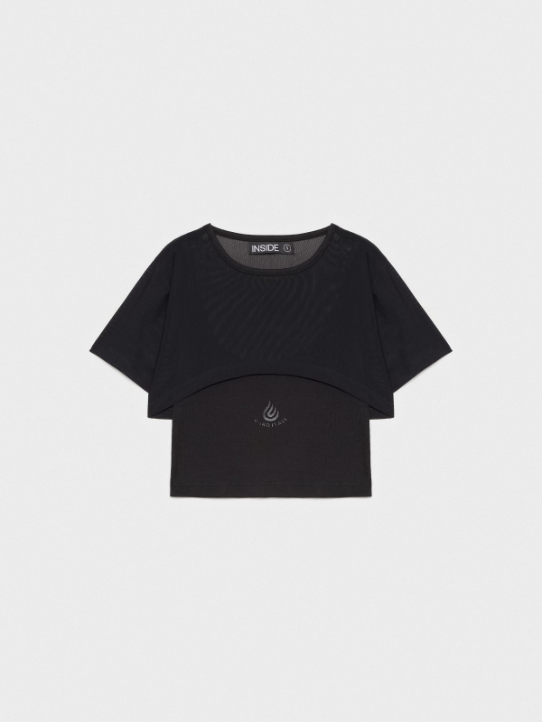  Top and t-shirt set black