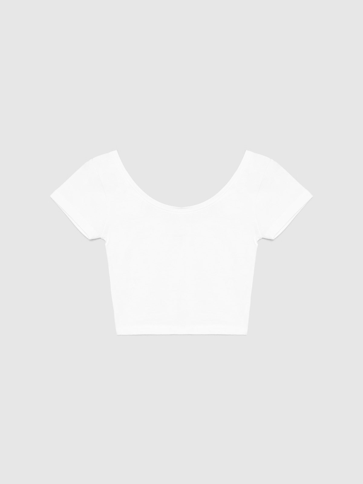  T-shirt curta básica branco