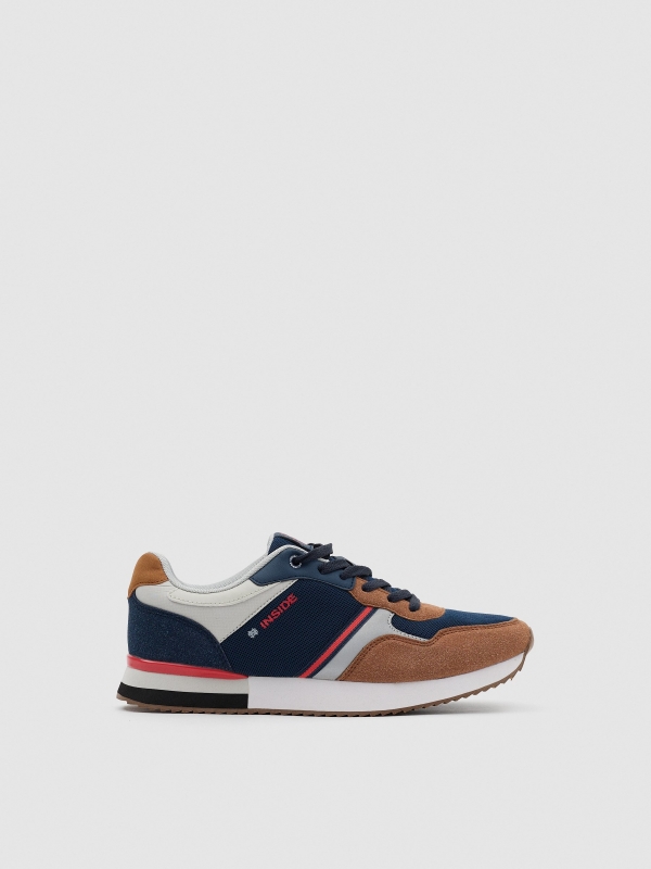 Combined casual sneaker navy