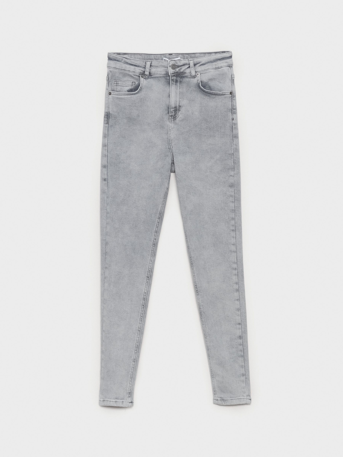  Washed gray high waisted skinny jeans light grey