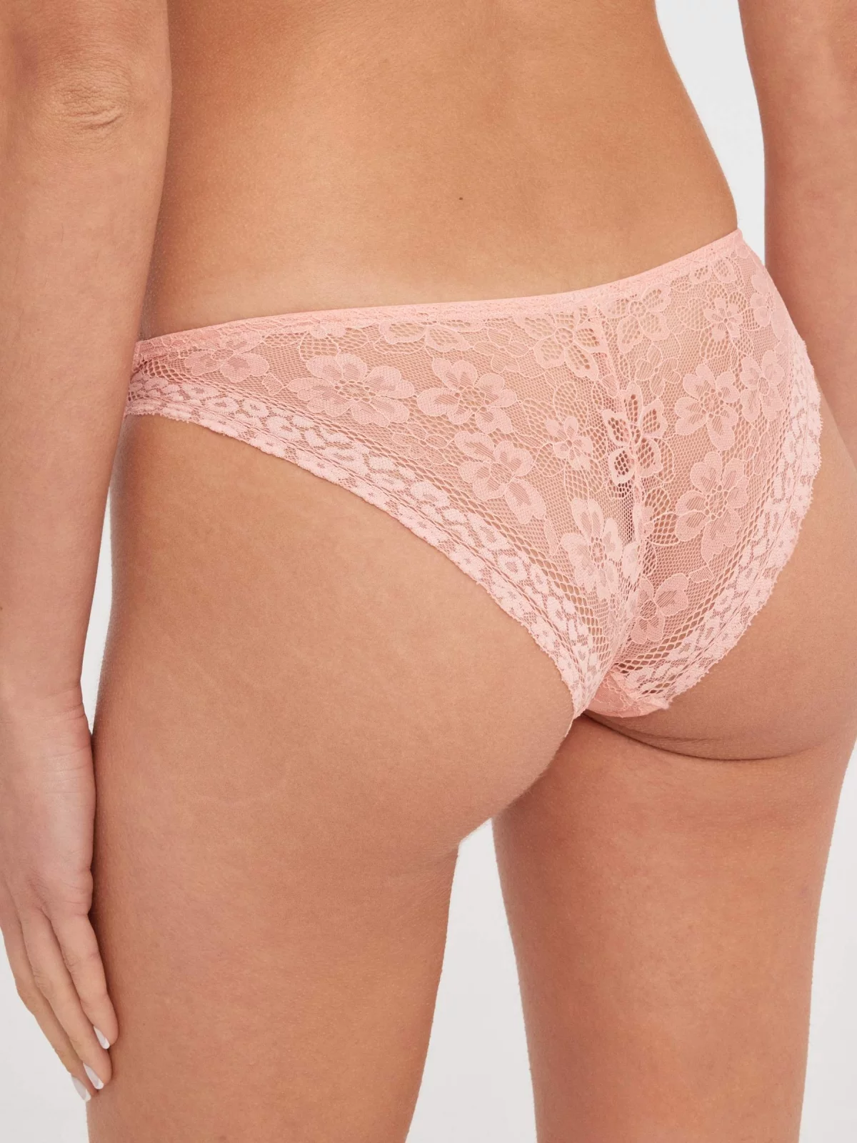 Classic panty with straps pink detail view