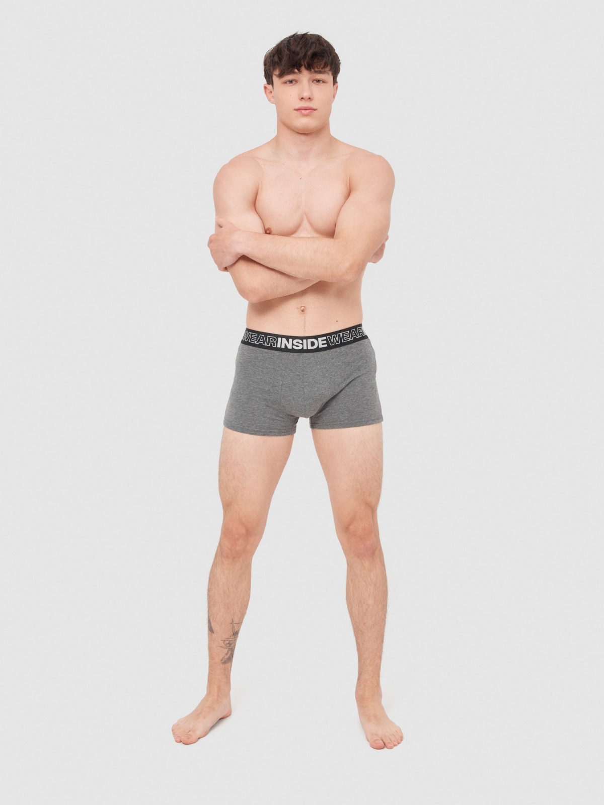Cuecas boxer básicas multicolorido vista meia traseira