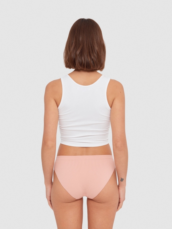 Pack 3 classic rib knickers multicolor middle back view
