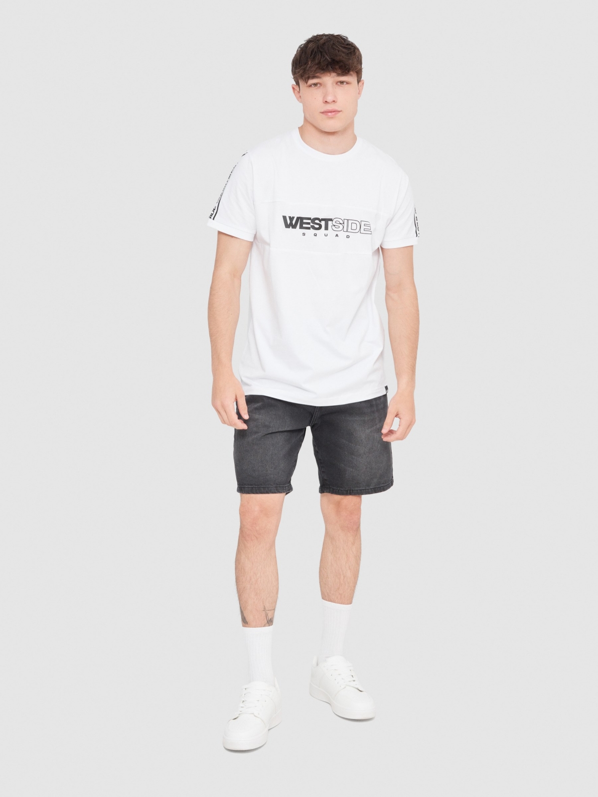 Camiseta Westside blanco vista general frontal